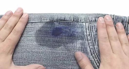How to remove pen paste from jeans