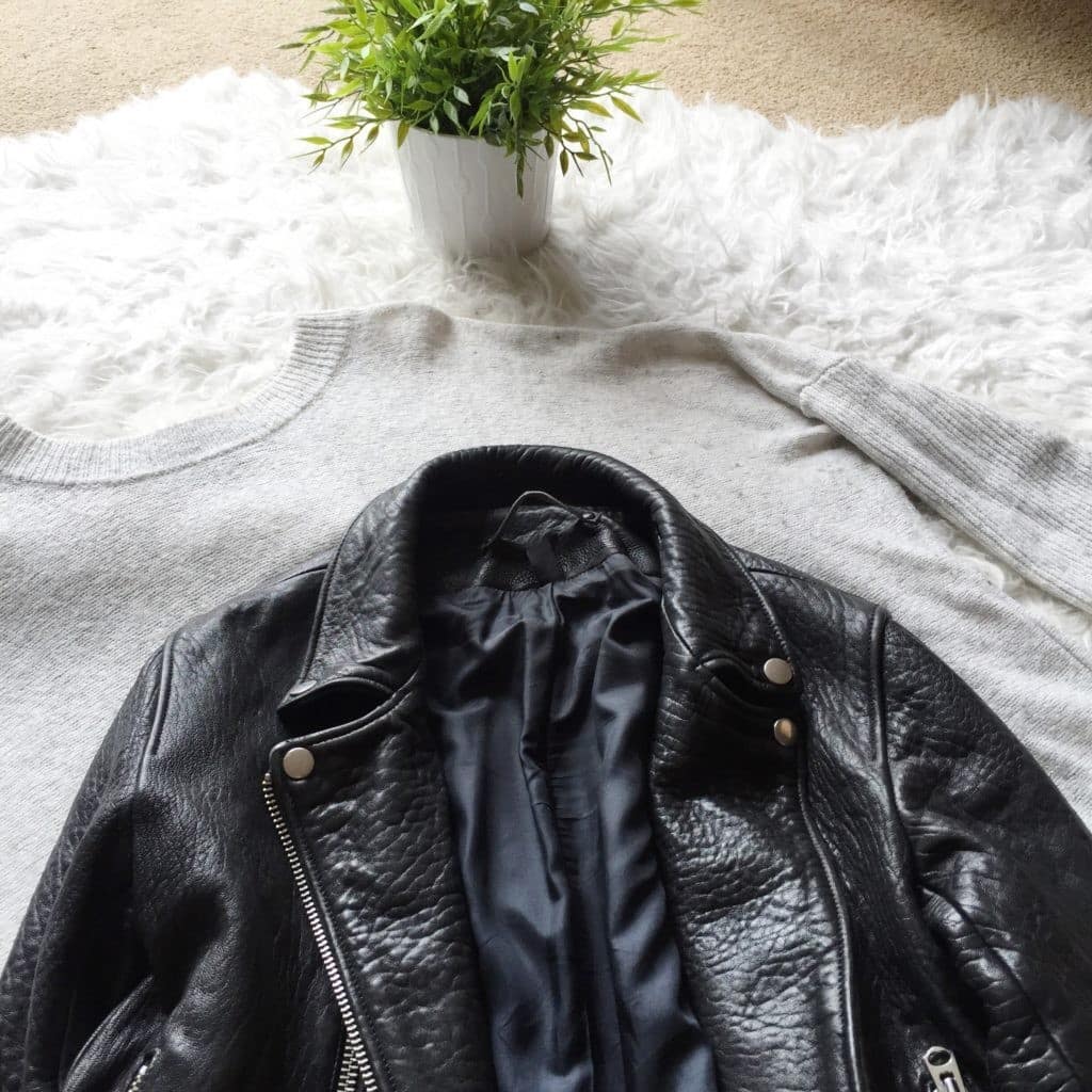 Non-folded leatherette jacket