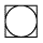 A square with an empty circle inscribed inside