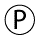 Circle with the inscribed letter P